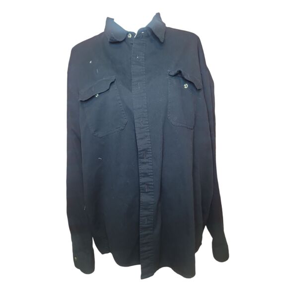 Beetlejuice Sandworm Upcycled Flannel | Large - Picture 2 of 3